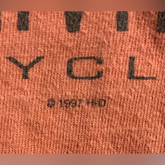 Vintage 1997 Harley Davidson Single Stitch Men’s T shirt Size Large w/ Back Hit - Picture 3 of 6